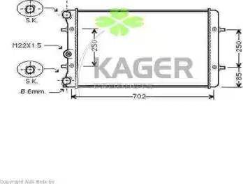 Kager 31-0033 - Радіатор, охолодження двигуна autozip.com.ua