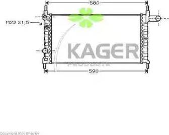 Kager 31-0759 - Радіатор, охолодження двигуна autozip.com.ua