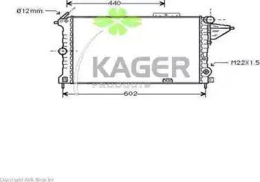 Kager 31-0755 - Радіатор, охолодження двигуна autozip.com.ua