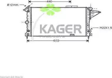 Kager 31-0756 - Радіатор, охолодження двигуна autozip.com.ua