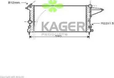 Kager 31-0760 - Радіатор, охолодження двигуна autozip.com.ua