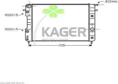 Kager 31-0780 - Радіатор, охолодження двигуна autozip.com.ua