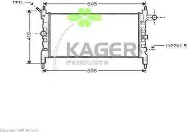 Kager 31-0739 - Радіатор, охолодження двигуна autozip.com.ua