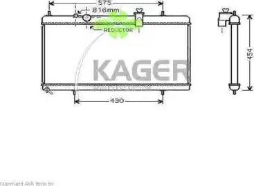 Kager 31-1456 - Радіатор, охолодження двигуна autozip.com.ua