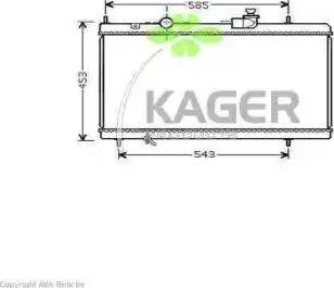 Kager 31-1528 - Радіатор, охолодження двигуна autozip.com.ua