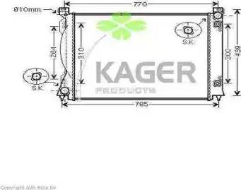 Kager 311640 - Радіатор, охолодження двигуна autozip.com.ua