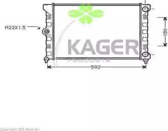 Kager 31-1192 - Радіатор, охолодження двигуна autozip.com.ua