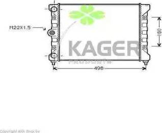 Kager 31-1169 - Радіатор, охолодження двигуна autozip.com.ua
