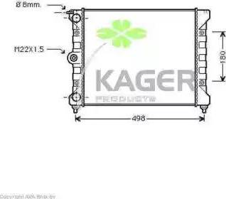 Kager 31-1174 - Радіатор, охолодження двигуна autozip.com.ua