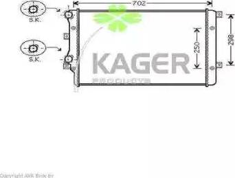 Kager 31-1227 - Радіатор, охолодження двигуна autozip.com.ua