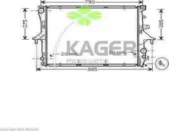 Kager 31-3377 - Радіатор, охолодження двигуна autozip.com.ua