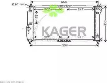Kager 31-2444 - Радіатор, охолодження двигуна autozip.com.ua