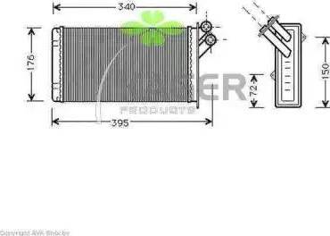 Kager 32-0022 - Теплообмінник, опалення салону autozip.com.ua