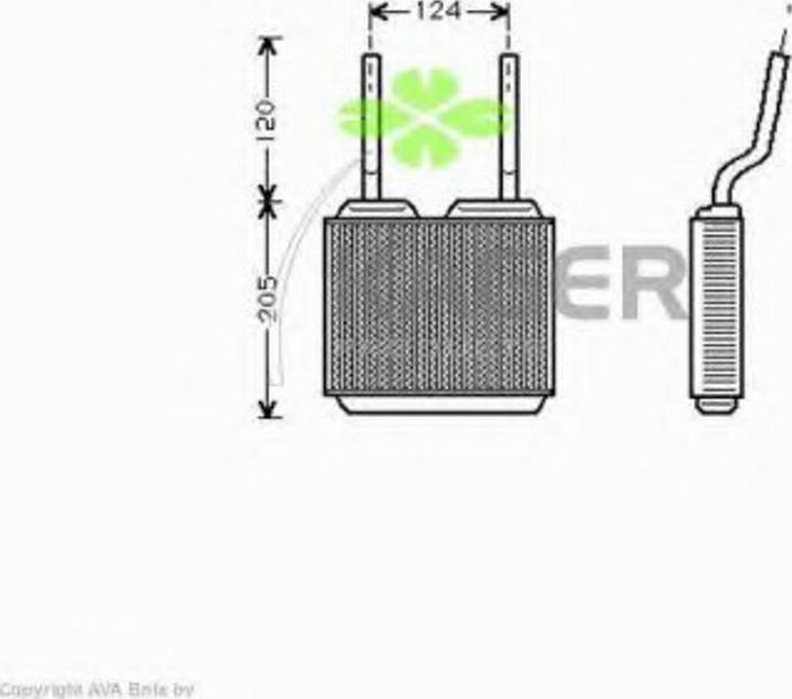 Kager 32-0079 - Теплообмінник, опалення салону autozip.com.ua