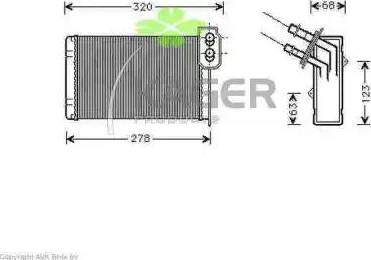 Kager 320102 - Теплообмінник, опалення салону autozip.com.ua