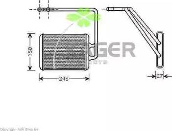 Kager 320249 - Теплообмінник, опалення салону autozip.com.ua