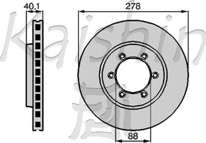 Kaishin CBR041 - Гальмівний диск autozip.com.ua