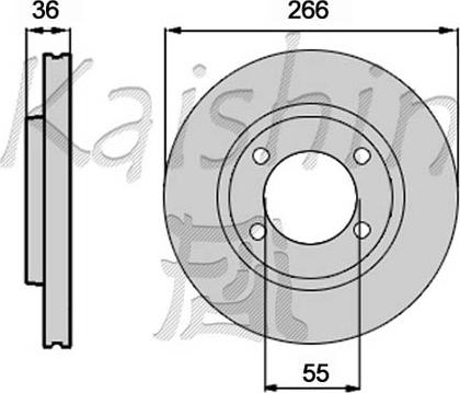 Japanparts JDP235 - Гальмівний диск autozip.com.ua