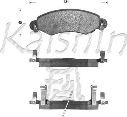 Kaishin D9051 - Гальмівні колодки, дискові гальма autozip.com.ua