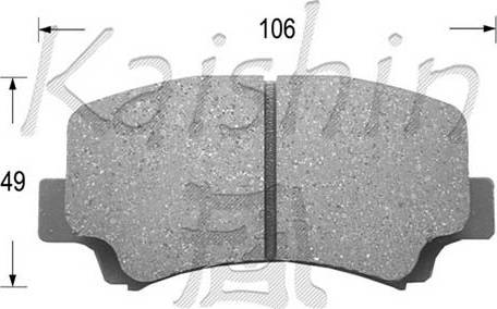 Kaishin D9026 - Гальмівні колодки, дискові гальма autozip.com.ua