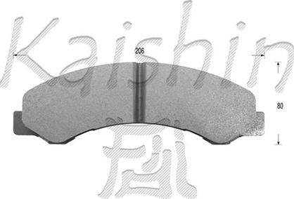 Kaishin D4053 - Гальмівні колодки, дискові гальма autozip.com.ua