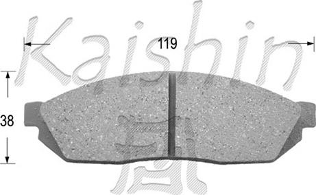 Kaishin D5009 - Гальмівні колодки, дискові гальма autozip.com.ua