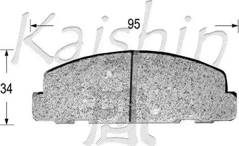 Kaishin D0003 - Гальмівні колодки, дискові гальма autozip.com.ua