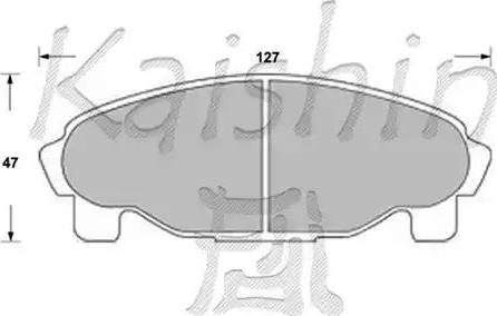 Kaishin D0027 - Гальмівні колодки, дискові гальма autozip.com.ua