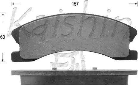 Kaishin D10065 - Гальмівні колодки, дискові гальма autozip.com.ua