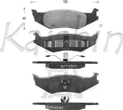 Kaishin D10024 - Гальмівні колодки, дискові гальма autozip.com.ua