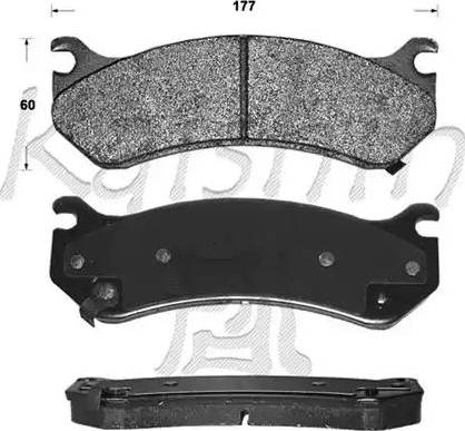 Kaishin D10070 - Гальмівні колодки, дискові гальма autozip.com.ua