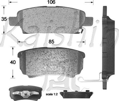 Kaishin D10145 - Гальмівні колодки, дискові гальма autozip.com.ua