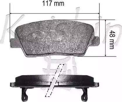 Kaishin D10184 - Гальмівні колодки, дискові гальма autozip.com.ua