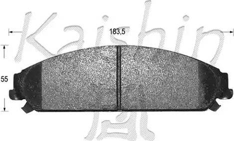 Kaishin D10127 - Гальмівні колодки, дискові гальма autozip.com.ua