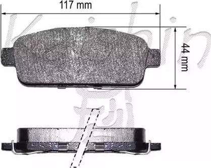 Kaishin D10179 - Гальмівні колодки, дискові гальма autozip.com.ua