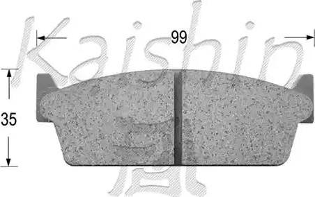 Kaishin D1160 - Гальмівні колодки, дискові гальма autozip.com.ua