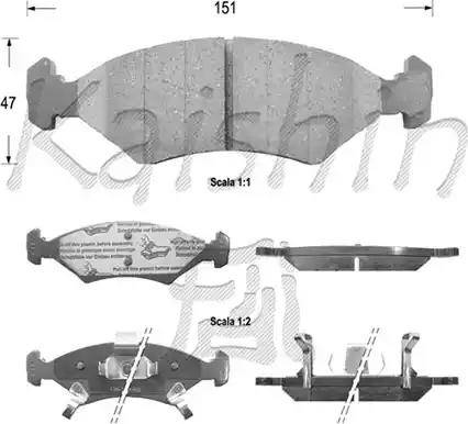 Kaishin D11051 - Гальмівні колодки, дискові гальма autozip.com.ua