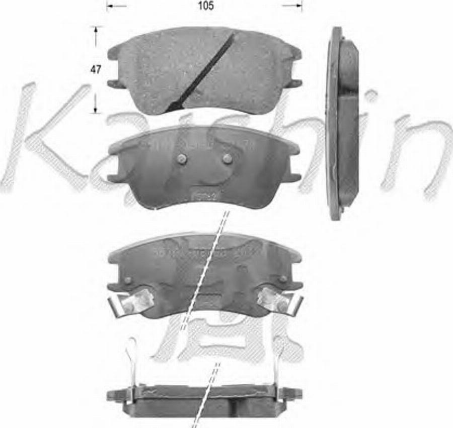 Kaishin D11145 - Гальмівні колодки, дискові гальма autozip.com.ua