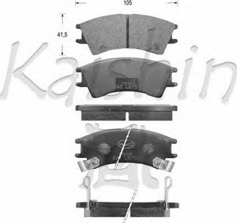 Kaishin D11109 - Гальмівні колодки, дискові гальма autozip.com.ua