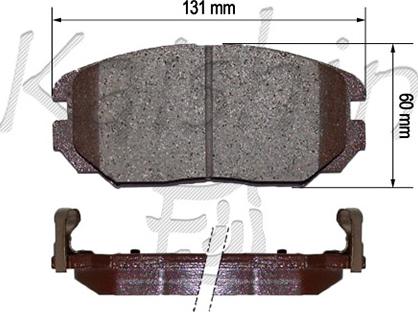 Kaishin D11183 - Гальмівні колодки, дискові гальма autozip.com.ua