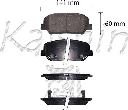 Kaishin D11305 - Гальмівні колодки, дискові гальма autozip.com.ua