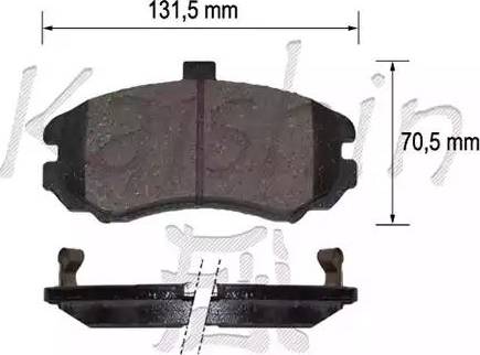 Kaishin D11224 - Гальмівні колодки, дискові гальма autozip.com.ua