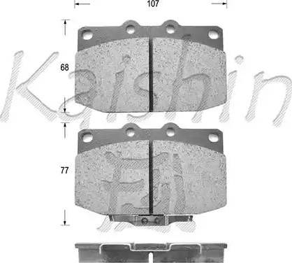 Kaishin D3038 - Гальмівні колодки, дискові гальма autozip.com.ua