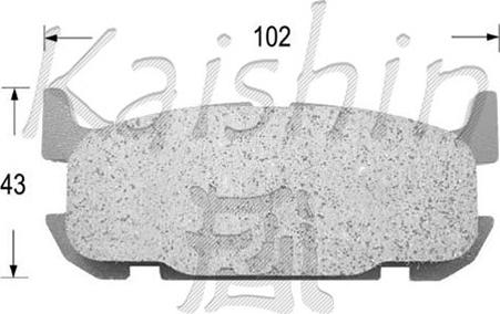 Kaishin D3117 - Гальмівні колодки, дискові гальма autozip.com.ua