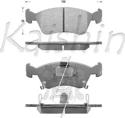 Kaishin D2170 - Гальмівні колодки, дискові гальма autozip.com.ua