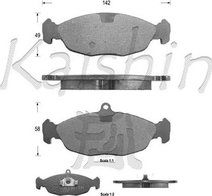 Kaishin D7063 - Гальмівні колодки, дискові гальма autozip.com.ua