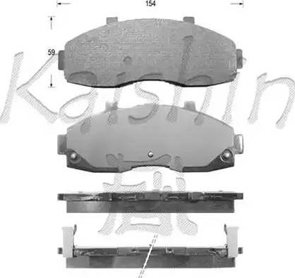 Kaishin D7077 - Гальмівні колодки, дискові гальма autozip.com.ua