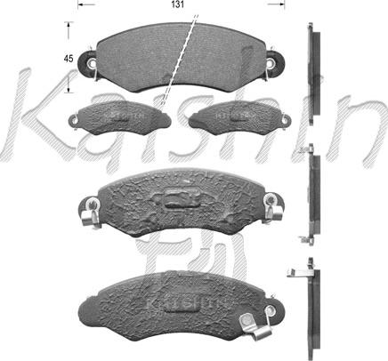 Kaishin FK9046 - Гальмівні колодки, дискові гальма autozip.com.ua