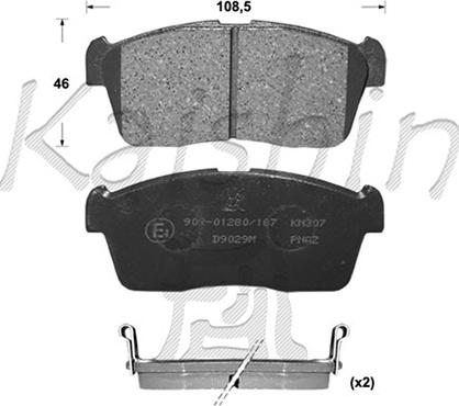 Kaishin FK9029 - Гальмівні колодки, дискові гальма autozip.com.ua