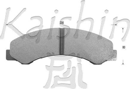 Kaishin FK4053 - Гальмівні колодки, дискові гальма autozip.com.ua
